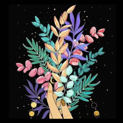 ZenSage Crystals — hand holding a bouquet of crystals